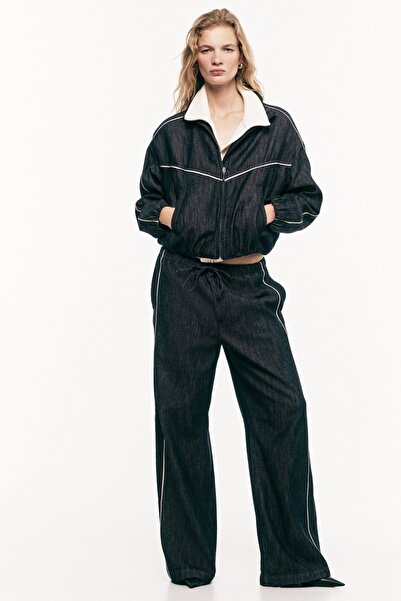 H&M Büzgü Bağlı Kot Pantolon