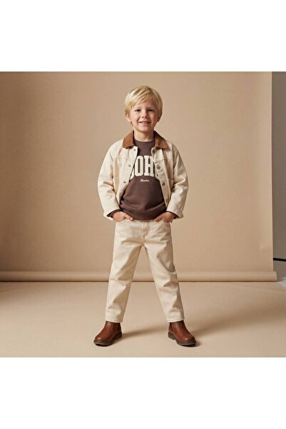 La ciel Paris Set combinat din 3 piese pentru băieți - Jachetă din denim ecru...