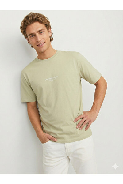 Jack & Jones Men's Basic Printed Solid Color Comfortable Fit Premium Casual T...