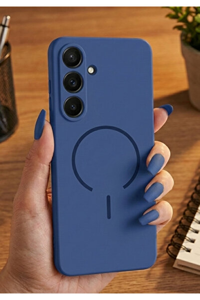 Rivor Samsung Galaxy A55 Uyumlu Kılıf MagSafe Özellikli Lüks Soft Touch Hassa...