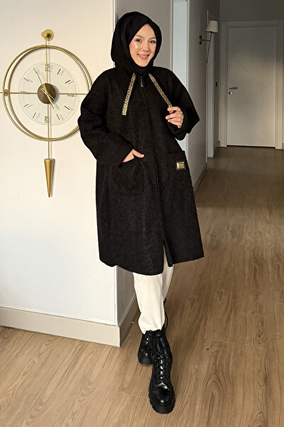 SaklıButik Sacha Thick Drawstring Boucle Fabric Jacket