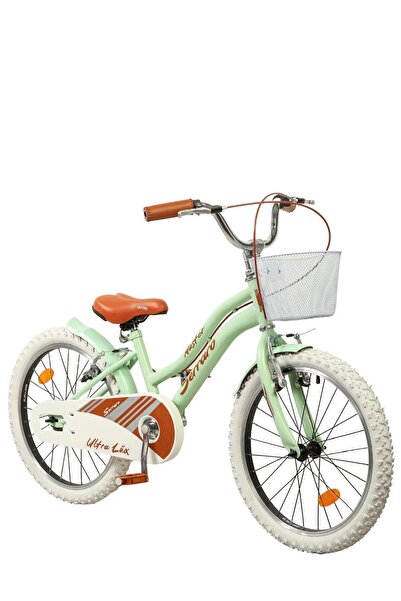 Serraro 20 Jant Çocuk Bisikleti beyaz tekerli Yeşil Çelik Çamurluk Ve demir s...