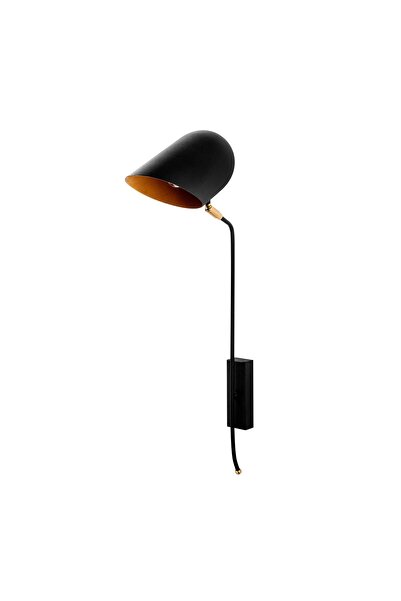 AmberLED Modern Metal Body Single Sconce with Fuzzy Black E27 Compatible