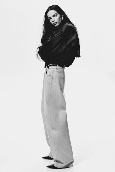 H&M Barrel Leg High Waist Jeans