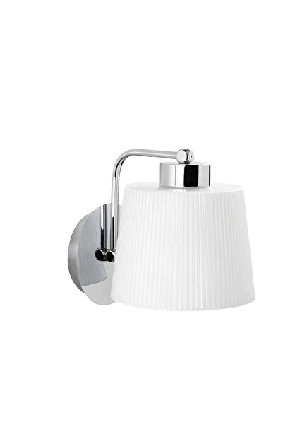 AmberLED Modern Glass Single Sconce Chrome Plated for Bedroom and Living Room...