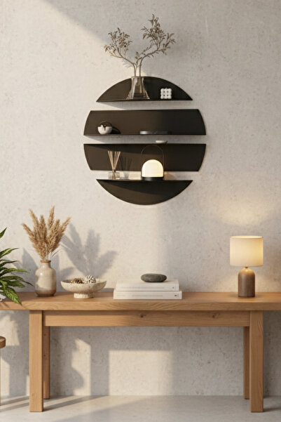 Grandmix Dekoratif Duvar Rafı Metal Düzenleyici Antre Salon Mutfak Rafı