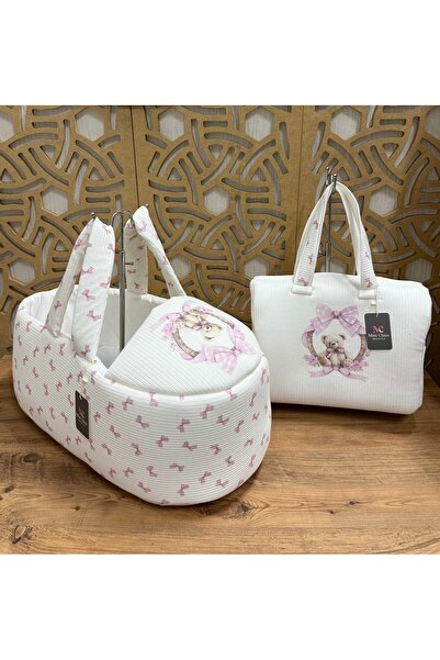Mini Chics Rozalin Bowknot Baby Carrying Bag & Mother Bag Set