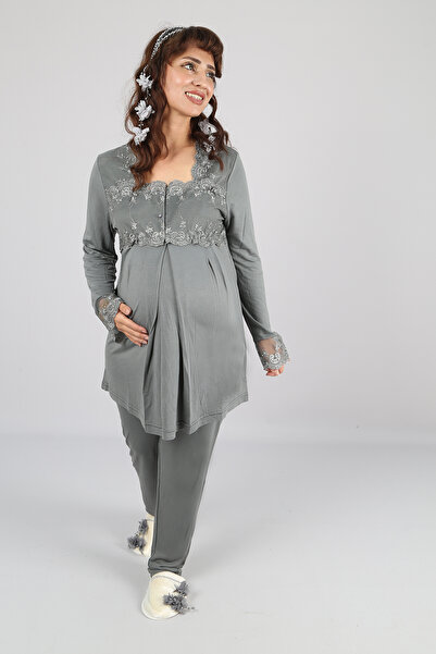 lohusahamile Σετ πιτζάμες εγκυμοσύνης και μητρότητας με δαντέλα με επιλεγμένη...