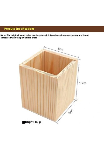 choice2 حامل أقلام مربع من خشب الصنوبر، حامل أقلام دائري، حامل أقلام من الخشب...