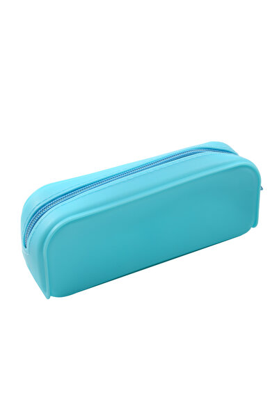 Choice sky blue Soft Silicone Pencil Case Creative Gradient Color Pen Bag Wat...