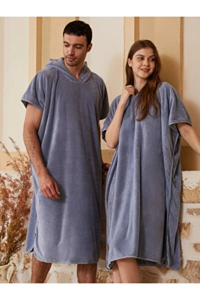 REEFI Modern bathrobe - petrol blue - M