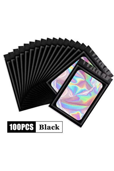 choice2 100 قطعة من أكياس بلاستيكية سوداء بسحاب ثلاثي الأبعاد مقاس 9×12، و500...