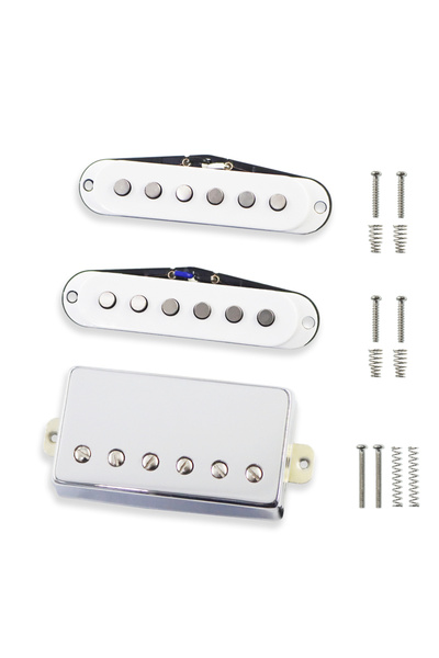 Choice1 White Set PHRILAM Guitar Pickup Set ST Single Coil LP Style Double Co...