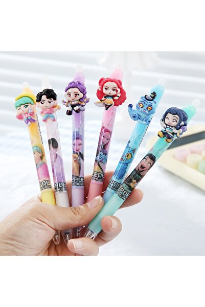 Choice 6pcs 6pcs Cute Kawaii Erasable Pens - Anime Character Resin Friction G...