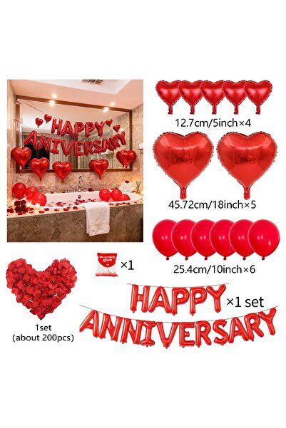Choice Other Style 2 Anniversary Happy Aluminum Film Balloon Set 16 inch Anni...