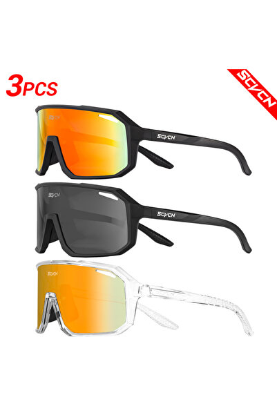 Choice نظارات DZ-62-B-010331 SCVCN، عبوة من 3 قطع، نظارات شمسية خارجية للدراج...