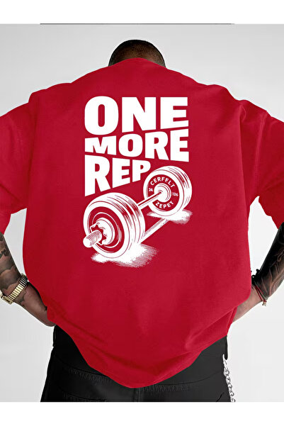 COMANCHERO Unisex μπλουζάκι με στάμπα στην πλάτη One More Rep Oversize
