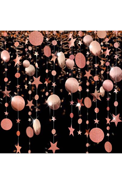 Choice Rose Gold 4M 13ft Glitter Paper Banner Birthday Party Decoration First...