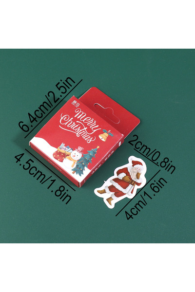 Choice ملصقات 45 قطعة/علبة، ملصقات بطابع عيد الميلاد، ملصقات بنمط كرتوني إبدا...