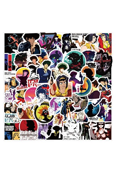 Choice QT-85 60 قطعة ملصقات كرتونية من مسلسل كاوبوي بيبوب، مناسبة للحقائب، أك...