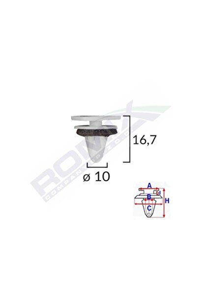 ROMİX Clips Fixare Elemente Exterior Grila De Admisie Pentru Kia Si Hyundai S...