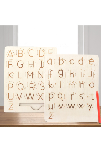 Choice NB155C1 لوحة حروف خشبية لتعليم الكتابة للأطفال، أبجدية رقمية، مسار كتا...