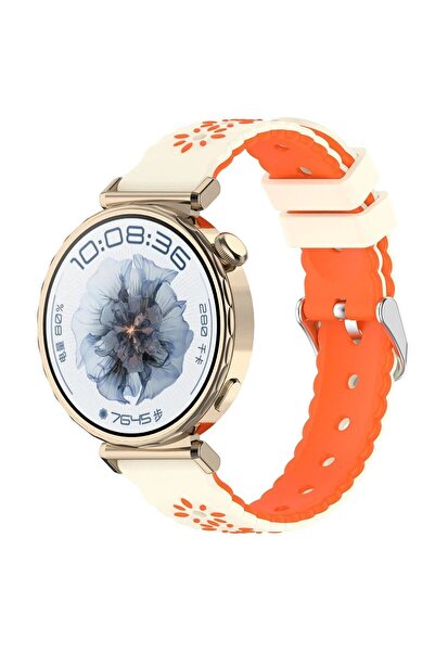 redmud teknoloji Huawei Watch Gt6 / Gt4 / Gt5 41 mm Compatible 18 mm Flower P...