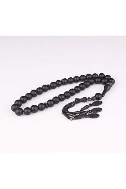 İnan Tesbih Mat Onyx Natural Stone Sphere Cut Prayer Beads