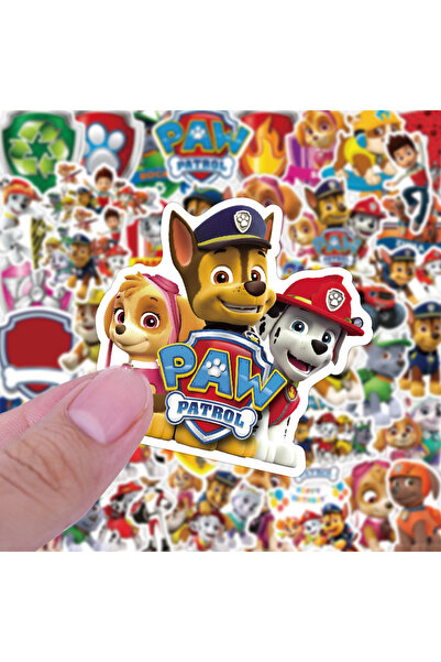 PAW PATROL ٥٠ قطعة من ملصقات كرتونية من مادة PVC، ألعاب، زينة يمكنك صنعها بنف...