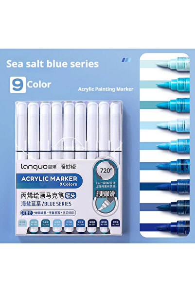 Choice Blue Series 207Colors LANGUO Direct Liquid Acrylic Markers Soft Brush ...