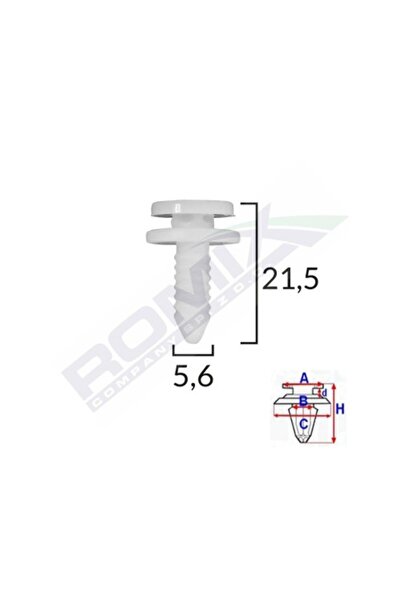 ROMİX Κλιπ ταπετσαρίας για Vag Group 56X215Mm Λευκό σετ 10 τεμαχίων