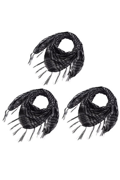 Choice 3 قطع/1/3/6 قطع من الشماغ الأسود الكلاسيكي للحماية من الشمس، كوفية عربية