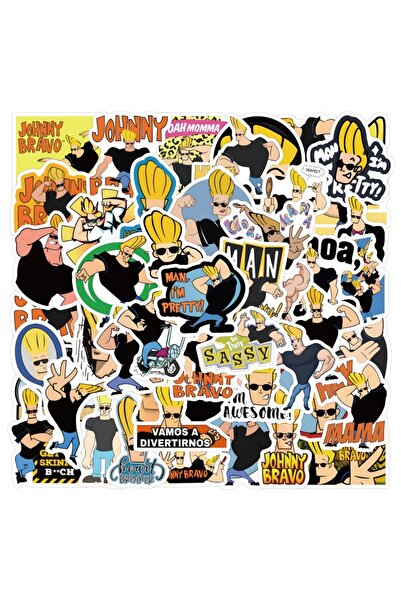 Choice QT-184 60 قطعة ملصقات جرافيتي كرتونية لشخصية جوني برافو لتزيين الحقائب...