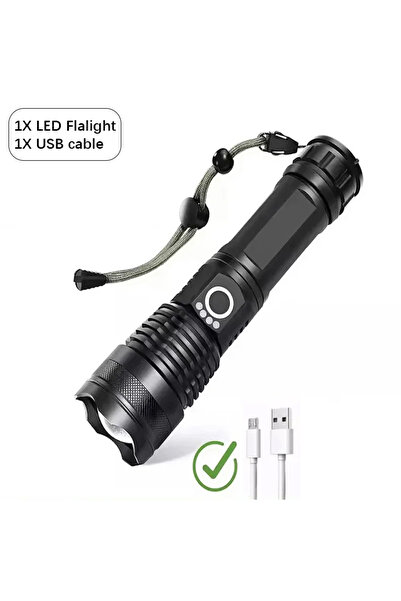 Choice XHP100-1Pcs High Power Led Flashlight Rechargeable 4 Core Torch Zoom U...