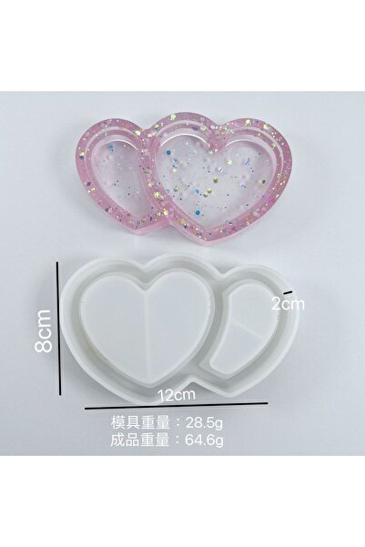 Choice1 قالب راتنج على شكل قلب مزدوج، قالب سيليكون على شكل سحابة، قالب نجمة خ...