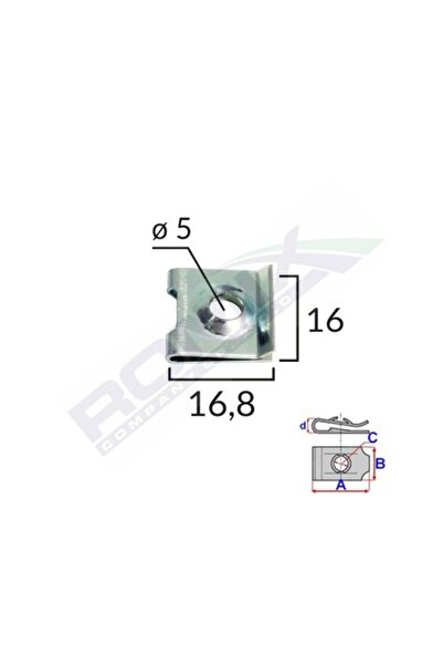 ROMİX Clips Metalic Fixare Universal Set 10 Buc