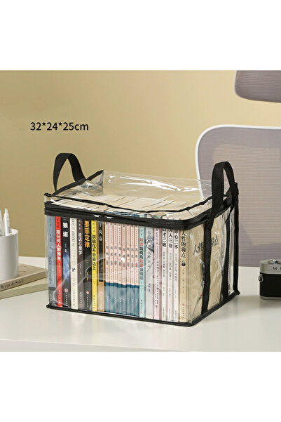 Choice Black Middle Foldable Book Box Student Dormitory Classroom Book Organi...