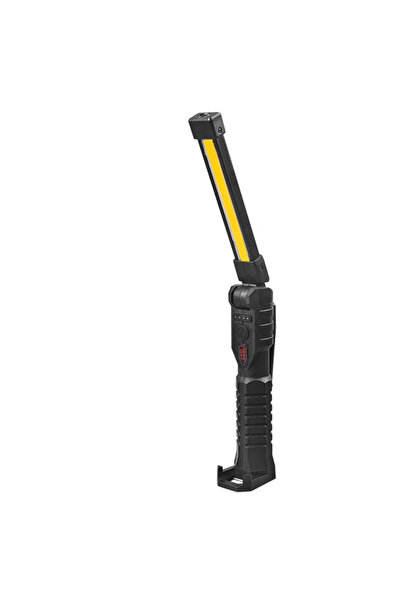 XIWANGFIRE مصباح طوارئ LED أسود قابل للطي بتقنية COB، مزود بمغناطيس قوي وإضاء...