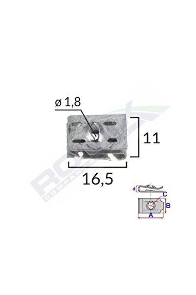 ROMİX Clema Fixare Elemente Motor Pentru Grup Vag 18X165X11Mm Set 10 Buc