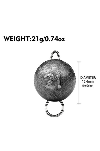 Choice 21G-10P 10/20Pcs Fishing Counterweight Lead Sinker Crank Hook Lead Blo...