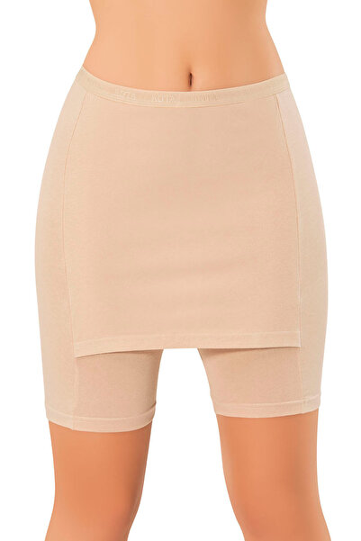 Arseno Kadın Modal Etekli Tayt Tasarım Modal-Pamuk Tekli Ten - Ten - ARSNOKOJ...