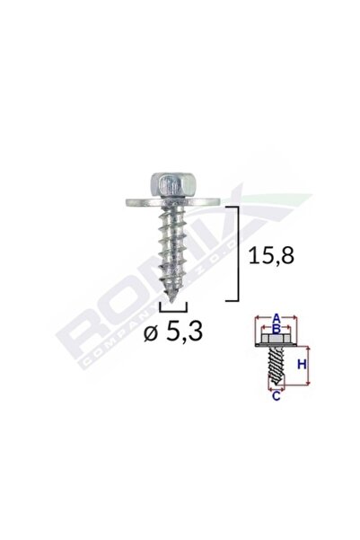 ROMİX Surub Cu Saiba Ford Opel 55X19Mm Set 10 Buc