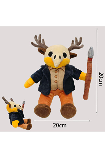 Miniso 2 New 99 Nights In The Forest Plush Game Brown Haired Man Black Cothed...