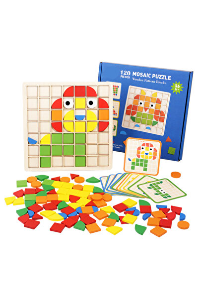 Choice لعبة أحجية خشبية مونتيسوري خضراء زيتونية مكونة من 120 قطعة، لعبة فسيفس...