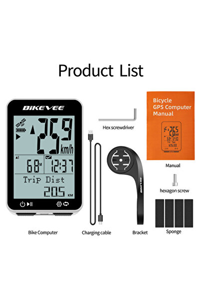 Choice BKV-3109W-B Black White Shell Wireless Bike Computer 9 Languages Water...