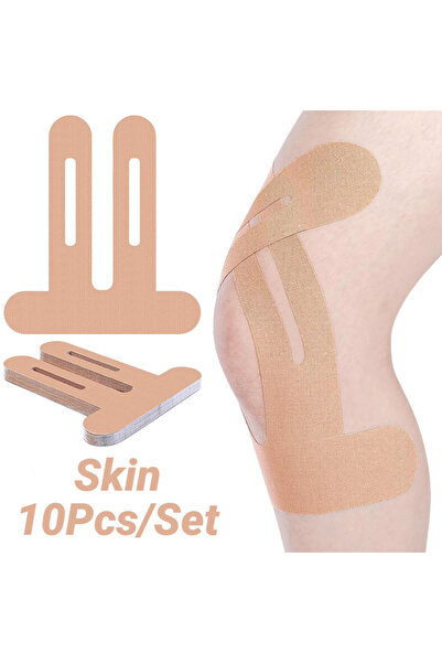 Choice شريط لاصق رياضي للركبة من Knee-Skin (10 قطع) مقاوم للماء، مرن، يسمح بم...