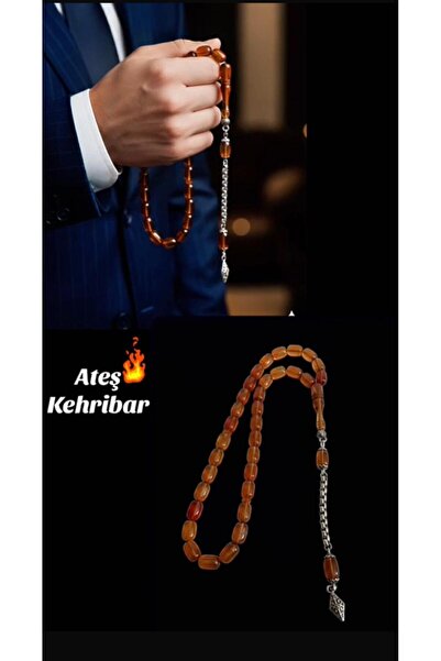 ECRİN ÇANTA KOZMETİK ATEŞ KEHRİBAR TESPİH