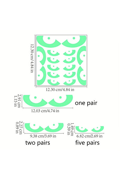 Choice as picture 1Pcs Halloween Theme Decoration Fluorescent Eye Window Stic...