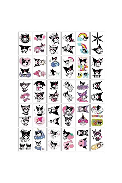 Choice ملصقات وشم هيلو كيتي من مينيسو كورومي، 30 قطعة، رسومات كرتونية لطيفة، ...