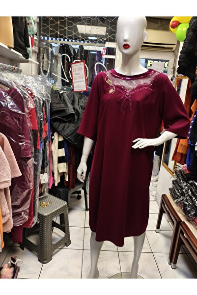 Bordo elbise